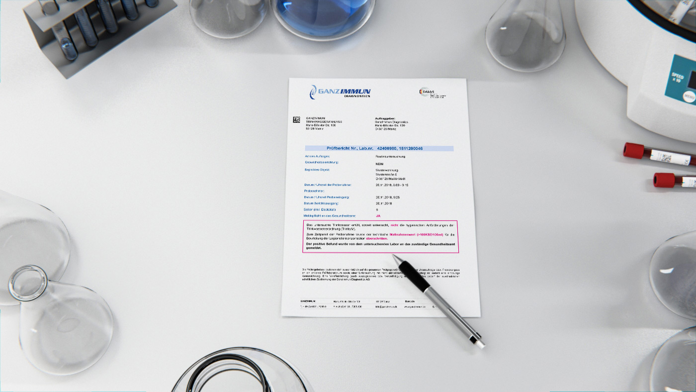 Auftragserteilung Trinkwasseranalyse